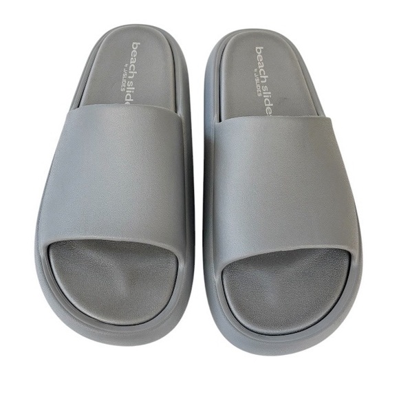 Beach Slides by J/Slides SQUISH Grey EVA Sandals Size 11M New - Picture 5 of 9